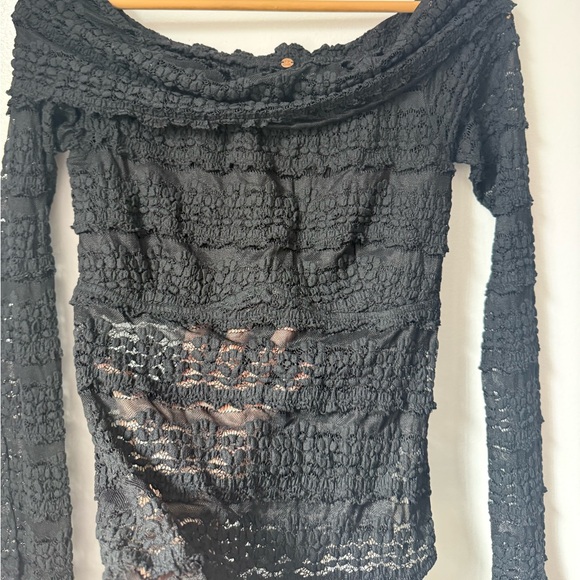 Free People FP One Lace Off the Shoulder Bodysuit - Picture 9 of 13